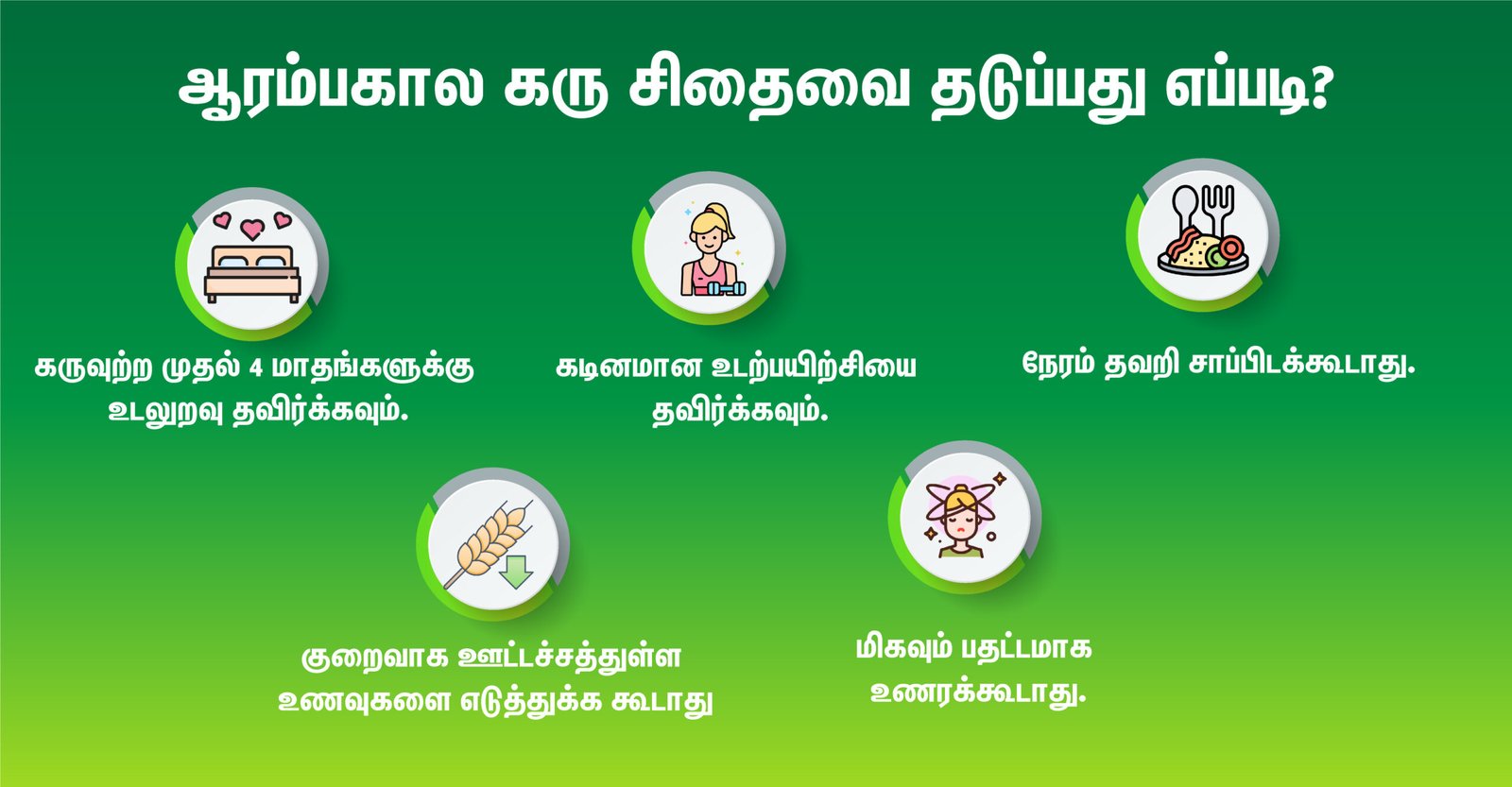 ways to reduce chance of miscarriage in tamil